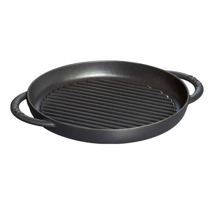 Staub Cast Iron Black Pure Grill Pan, 10-Inches