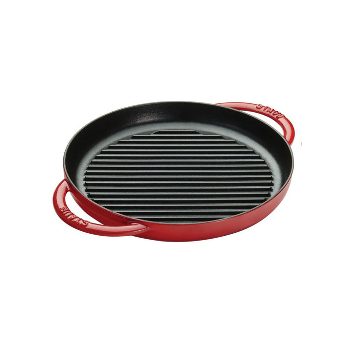 Staub Cast Iron Cherry Pure Grill Pan, 10-Inches