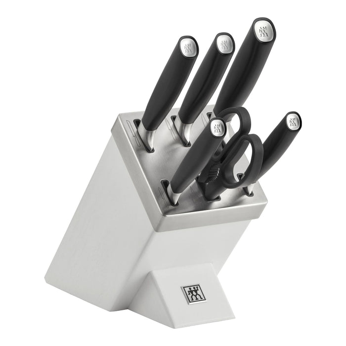 Zwilling All Star White Ash Knife Block Set with KiS Technology, 7-Piece