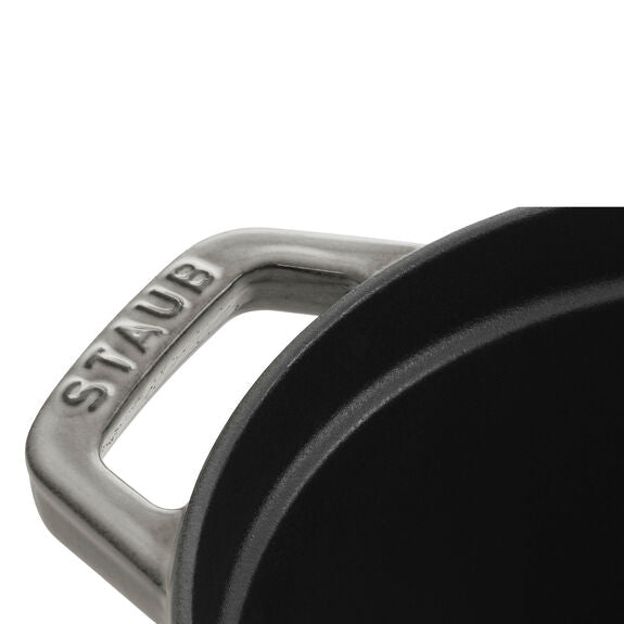 Staub Cast Iron Graphite Grey Oval Cocotte, 5.75-Quart