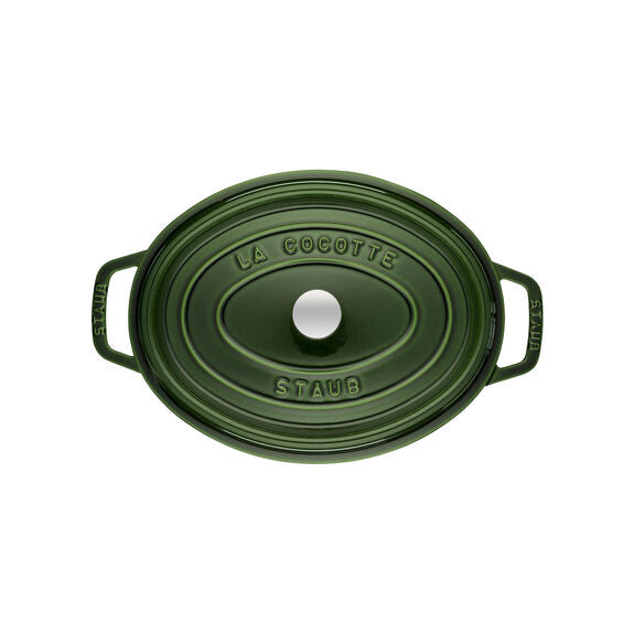 Staub Cast Iron Basil Oval Cocotte, 5.75-Quart