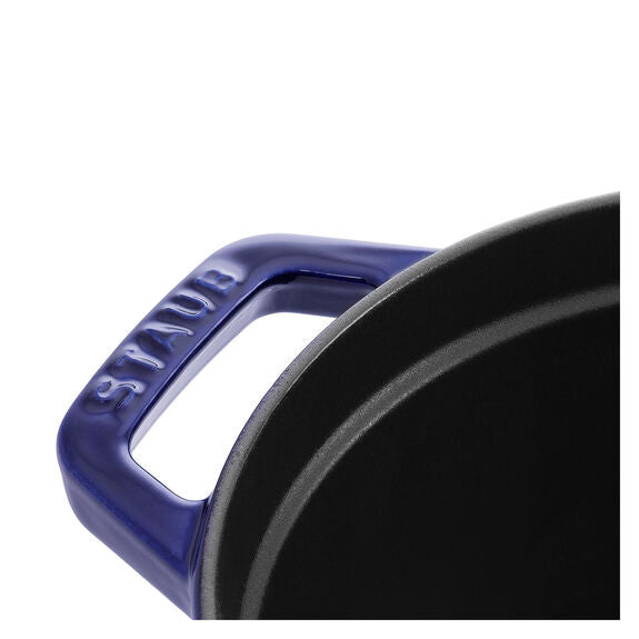 Staub Cast Iron Dark Blue Oval Cocotte, 5.75-Quart