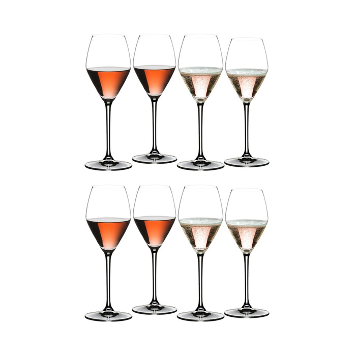 Riedel 8-Piece Rose Mixing Wine Glass Set, 10.8 Oz