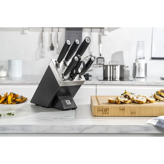 Zwilling All Star Anthracite Ash Knife Block Set with KiS Technology, 7-Piece