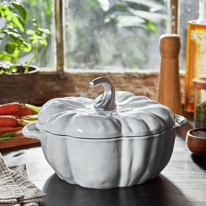 Staub Cast Iron White Pumpkin Cocotte, 3.5-Quart