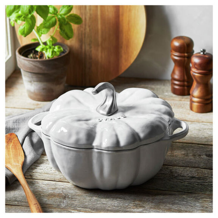 Staub Cast Iron White Pumpkin Cocotte, 3.5-Quart