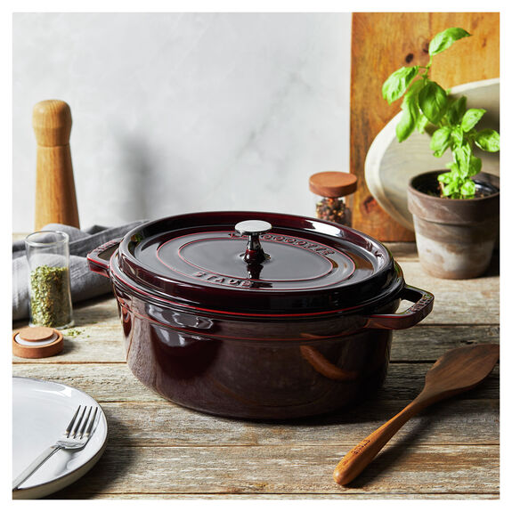 Staub Cast Iron Grenadine Oval Cocotte, 5.75-Quart