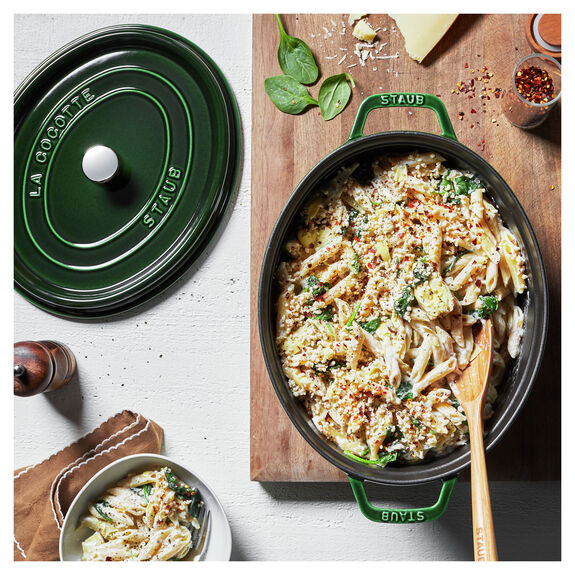 Staub Cast Iron Basil Oval Cocotte, 5.75-Quart