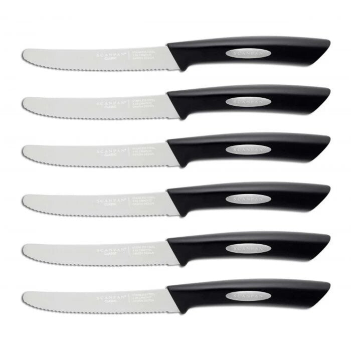 Scanpan Classic 6-Piece Steak Knife Set, 4.75-Inches