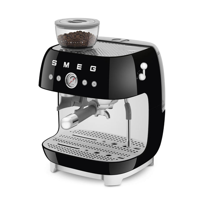 Smeg Retro-Style Black Espresso Manual Coffee Machine