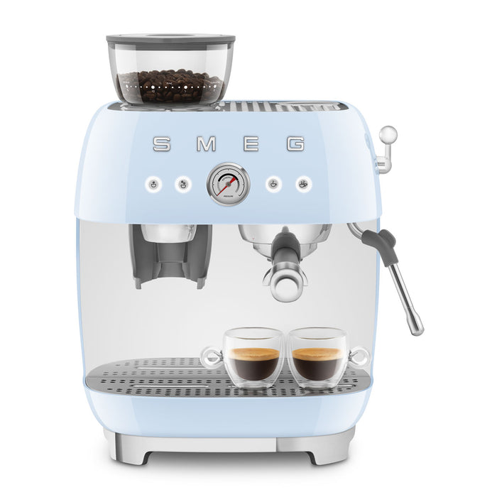 Smeg Retro-Style Pastel Blue Espresso Manual Coffee Machine