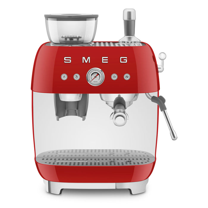 Smeg Retro-Style Red Espresso Manual Coffee Machine