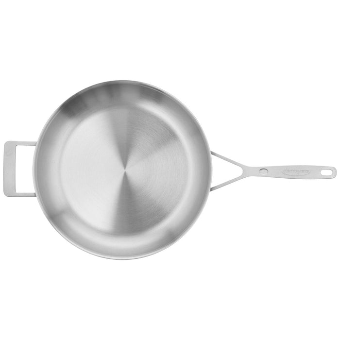 Demeyere Industry Stainless Steel  Fry Pan with Helper Handle, 12.5-Inches