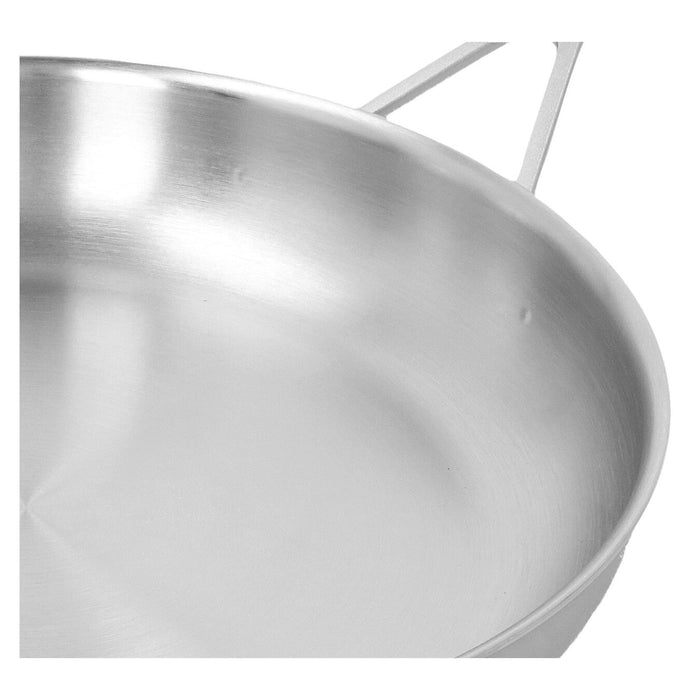 Demeyere Industry Stainless Steel  Fry Pan with Helper Handle, 12.5-Inches