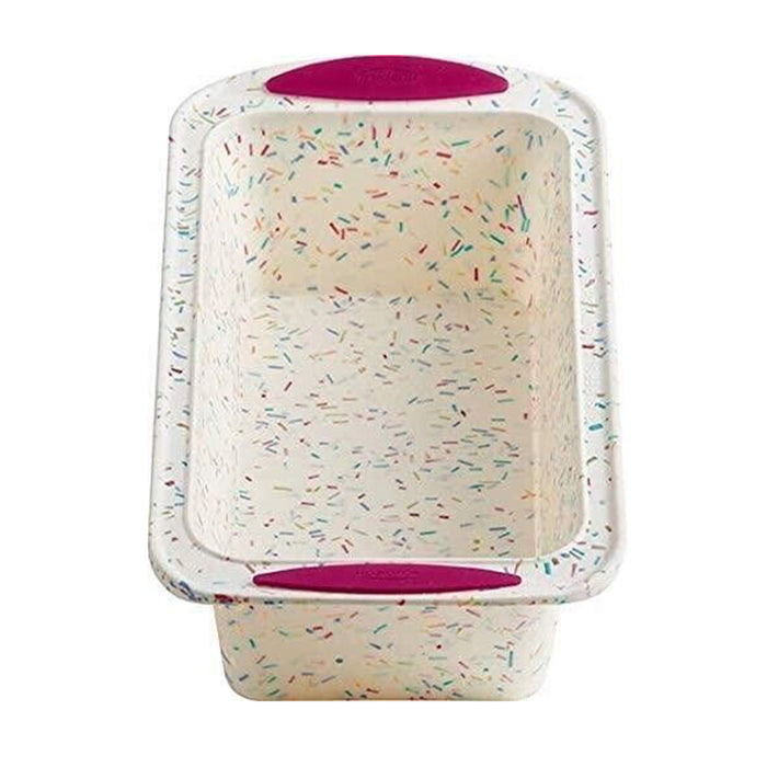 Trudeau Structure Silicone Loaf Pan, Confetti Fuchsia