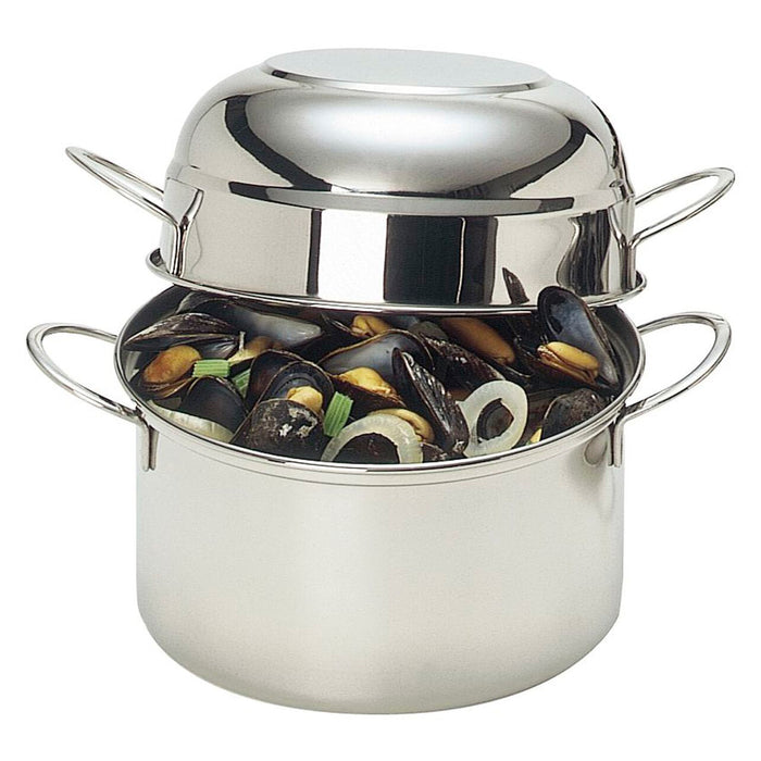 Demeyere Resto Stainless Steel Mussel Pot, 3.2-Quart