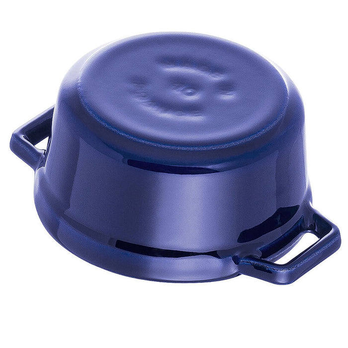 Staub Cast Iron Dark Blue Mini Round Cocotte, 0.25-Quart