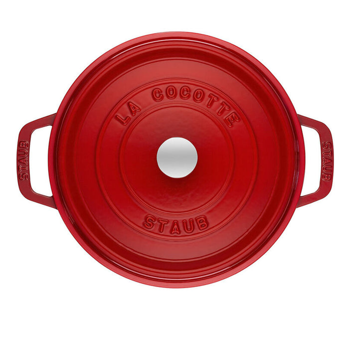 Staub Cast Iron Cherry Round Cocotte, 9-Quart