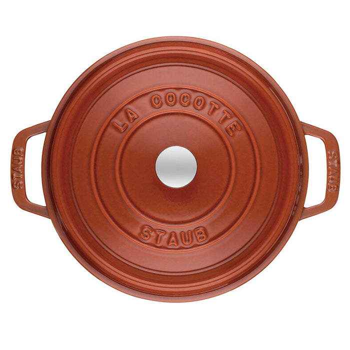 Staub Cast Iron Burnt Orange Round Cocotte 4-Quart