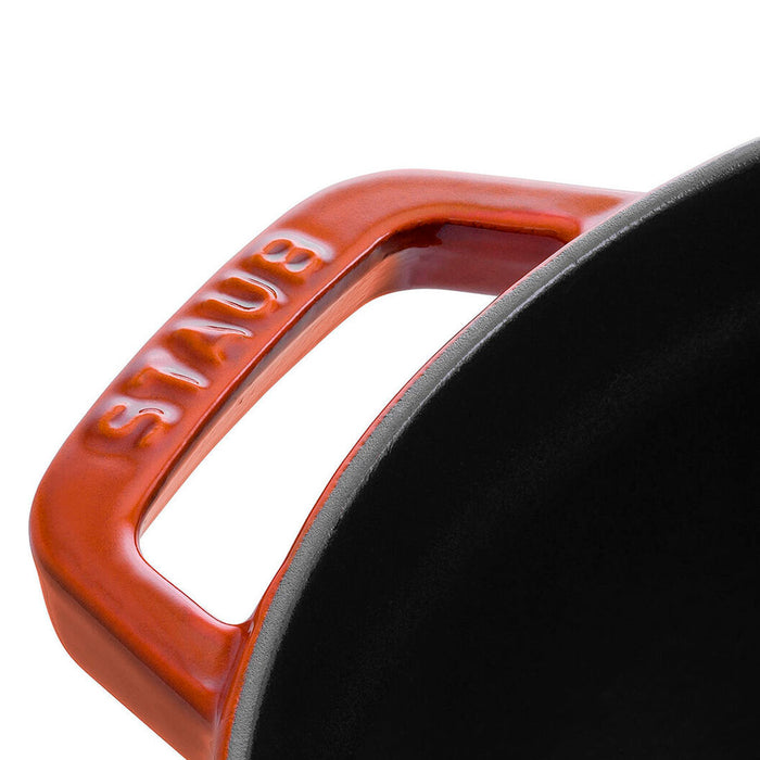 Staub Cast Iron Burnt Orange Round Cocotte 4-Quart