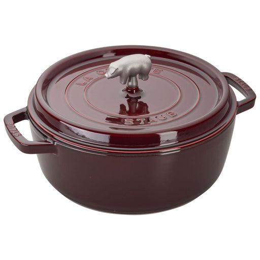 Staub Cast Iron Shallow Wide Round Cocotte 6-Quart - LaCuisineStore