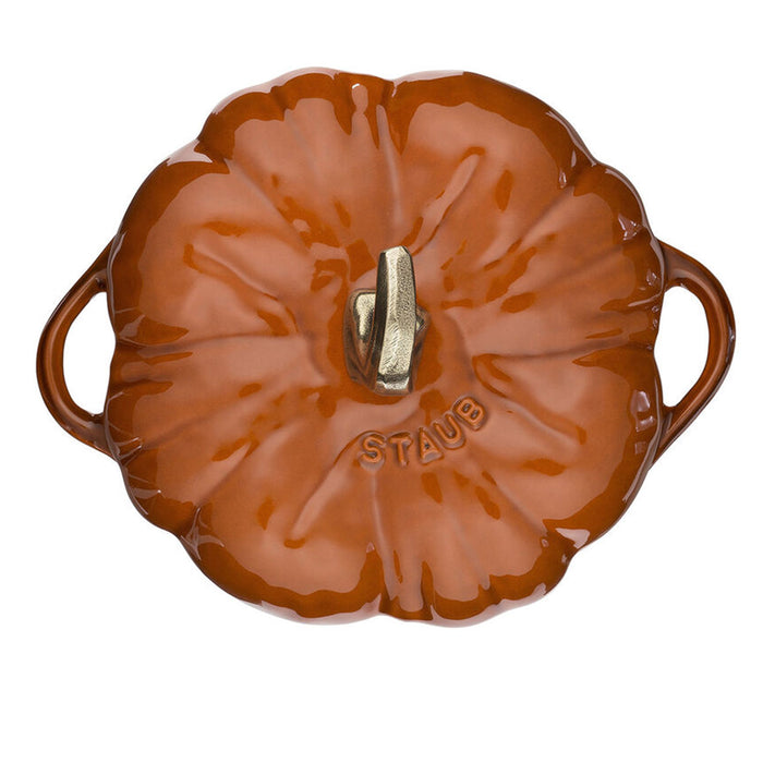 Staub Cast Iron Burnt Orange Pumpkin Cocotte, 3.5-Quart