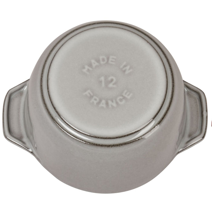 Staub Cast Iron Graphite Grey Petite French Oven, 0.75-Quart