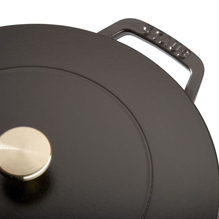 Staub Cast Iron Matte Black Essential French Oven, 3.75-Quart