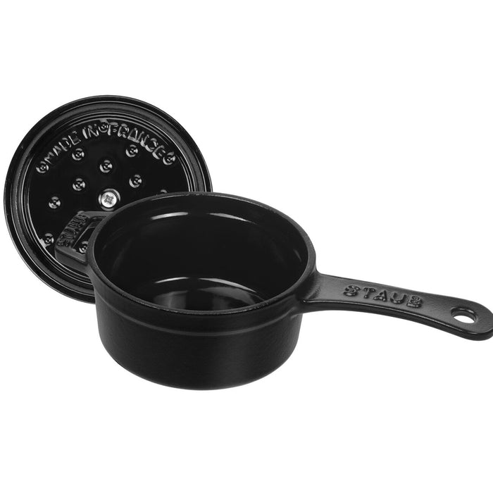 Staub Cast Iron Matte Black Mini Sauce Pan, 0.25-Quart