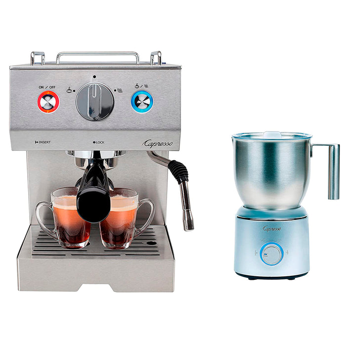 Capresso Café Select Professional Espresso and Cappuccino Machine With Froth Select Milk Frother