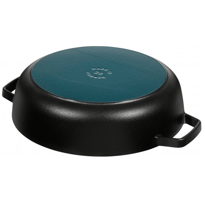 Staub Cast Iron Black Round Braiser, 3.7-Quart