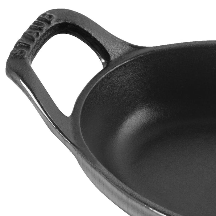 Staub Cast Iron Graphite Grey Mini Oval Gratin Baking Dish, 5.5 x 3.8-Inches