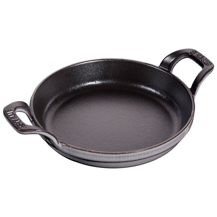 Staub Cast Iron Graphite Grey Round Gratin Baking Dish, 6-Inches