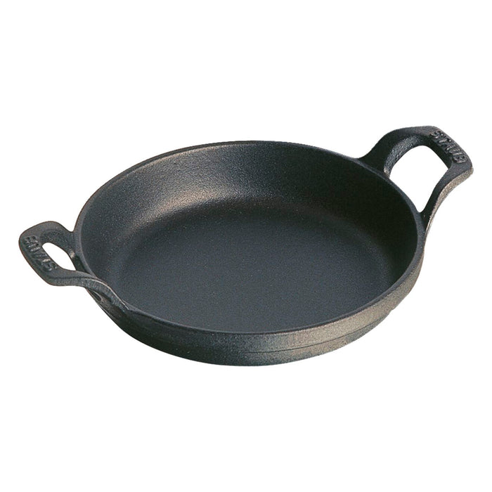 Staub Cast Iron Round Black Grating Baking Dish, 7.5-Inches
