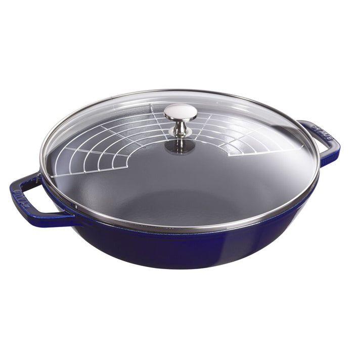 Staub Cast Iron Dark Blue Perfect Pan, 4.5-Quart