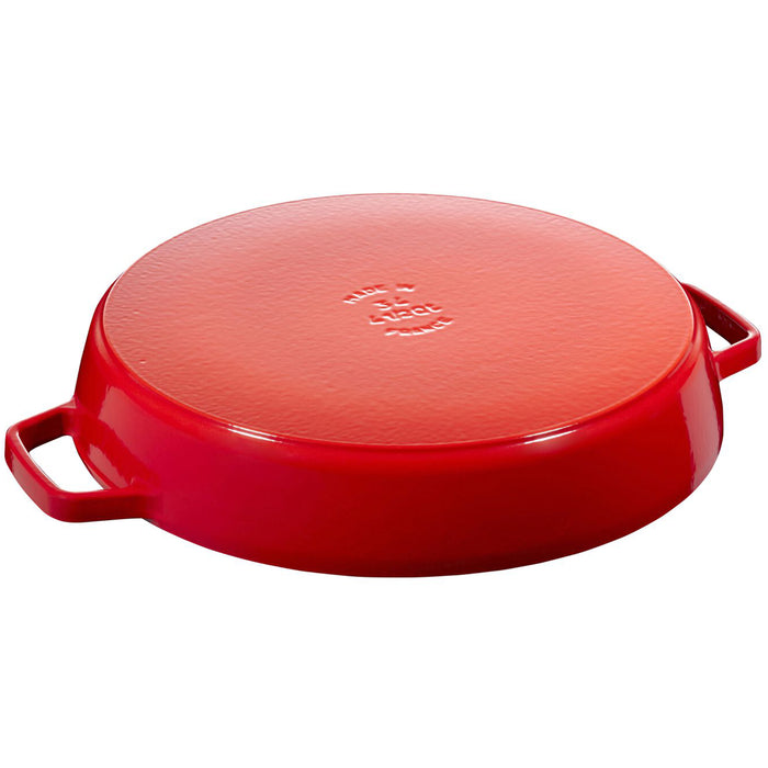 Staub Cast Iron Cherry Double Handle Fry Pan, 13-Inches
