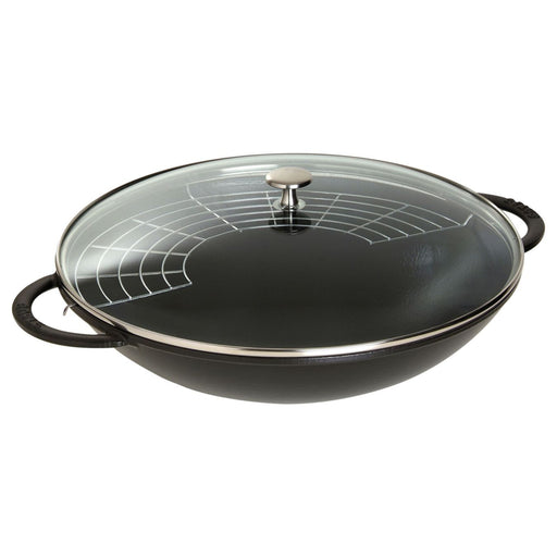 Staub Cast Iron Wok Perfect Pans 6-Quart Matte Black - LaCuisineStore