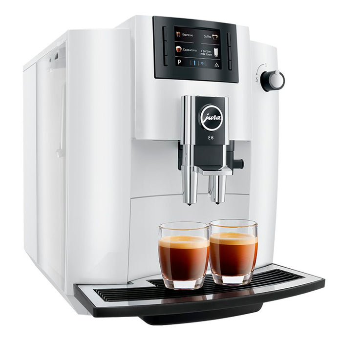 Jura E6 Automatic Coffee Machine, White