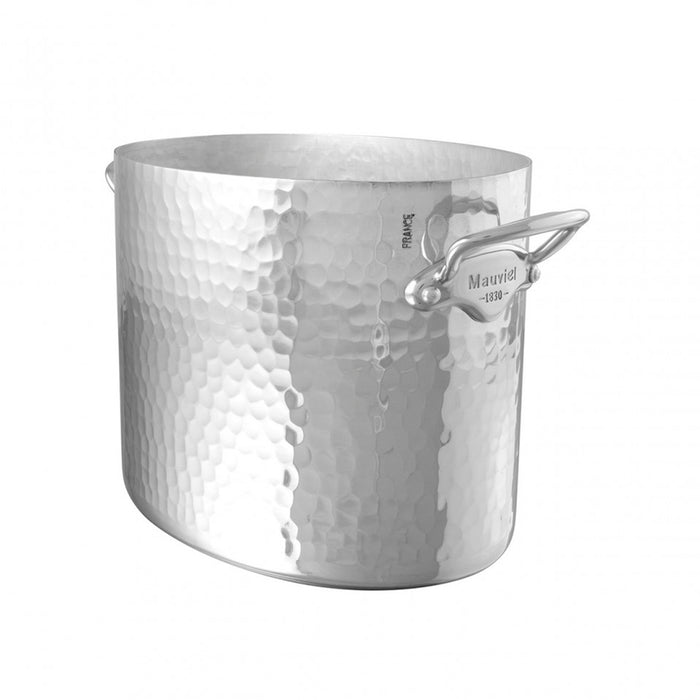 Mauviel M'30 Hammered Aluminum Champagne Bucket With Stainless Steel Handles, 7.5-Quart