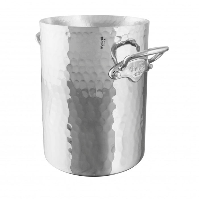 Mauviel M'30 Hammered Aluminum Wine Bucket With Stainless Steel Handles, 4.4-Quart