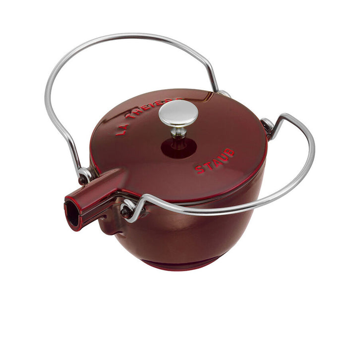 Staub Cast Iron Grenadine Round Tea Kettle, 1-Quart