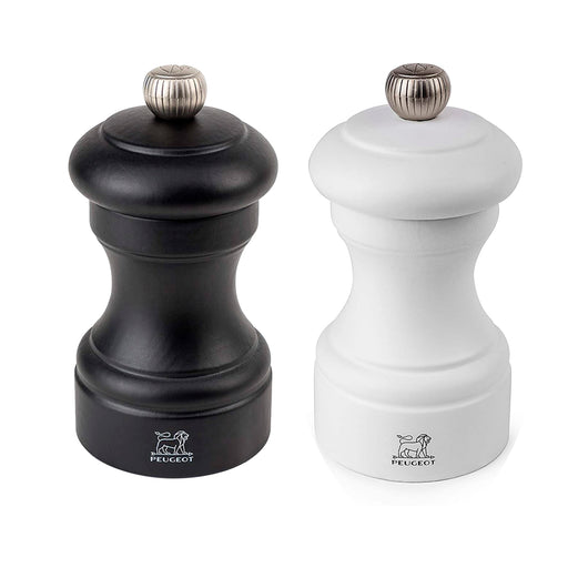 Peugeot Bistro Pepper and Salt Mill Black and White, 4-Inches - LaCuisineStore