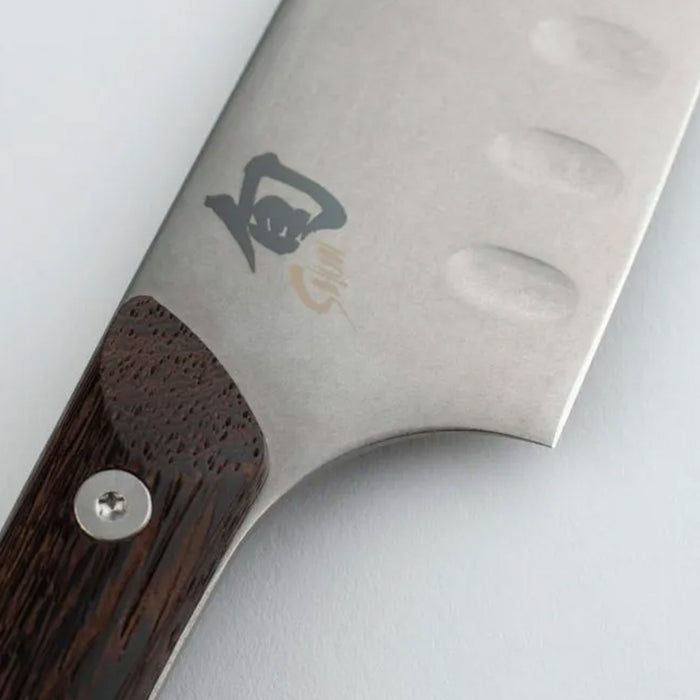 Shun Kanso Stainless Steel Hollow Ground Santoku Knife, 7-Inches