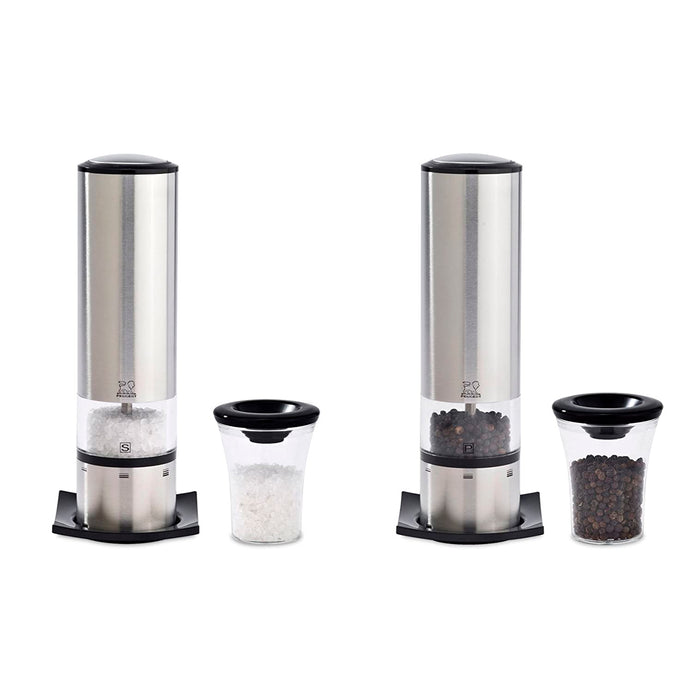Peugeot Elis Sense U'Select Electric Salt and Pepper Mill Set Stainless Steel, 7.87-Inches - LaCuisineStore