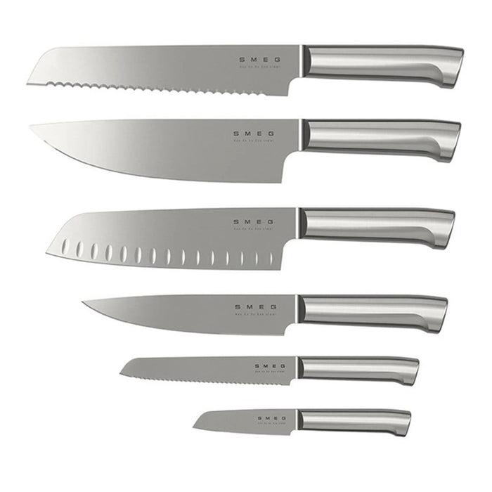 Styled Settings White Knife Set with Block and Sharpener Tool, 14 Piece Knife Set with Block, Stainless Steel Knives Set - Including Heavy Duty Butche