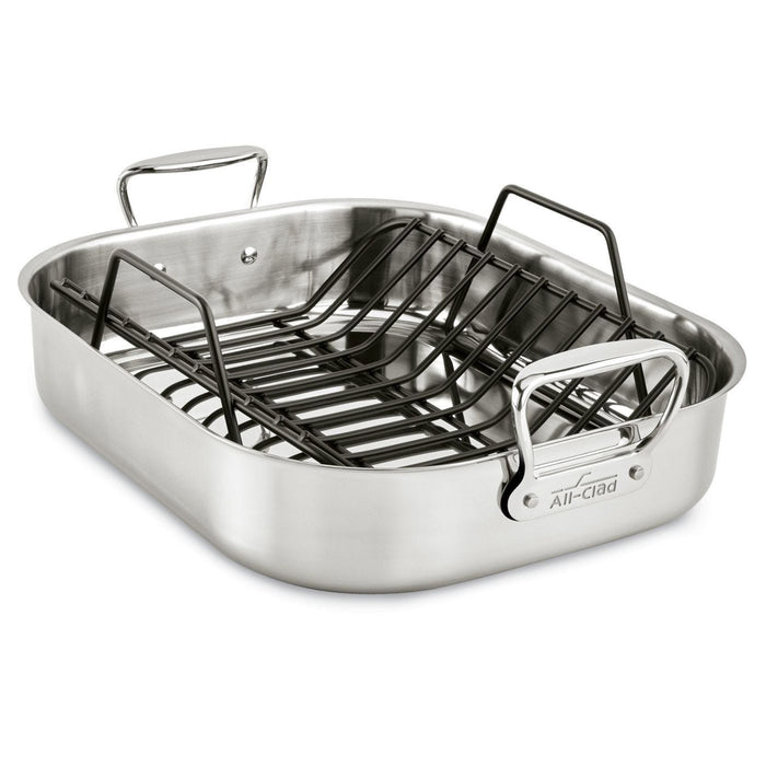 All Clad E752C264 Stainless Steel Roaster with Rack, 13 x 16-Inches