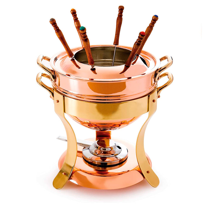 Mauviel M'Tradition Copper Fondue Pot, 3.4-Quart