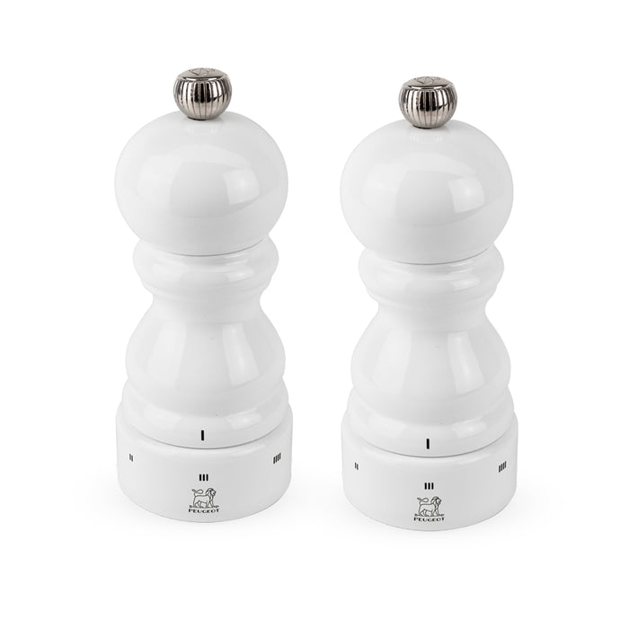 Peugeot U'Select Wood Pepper and Salt Mill White Lacquered, 4.7-Inches