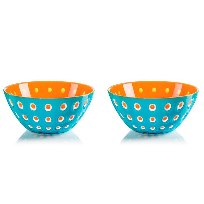 Fratelli Guzzini Le Murrine 2-Piece Blue/Orange Bowls Set