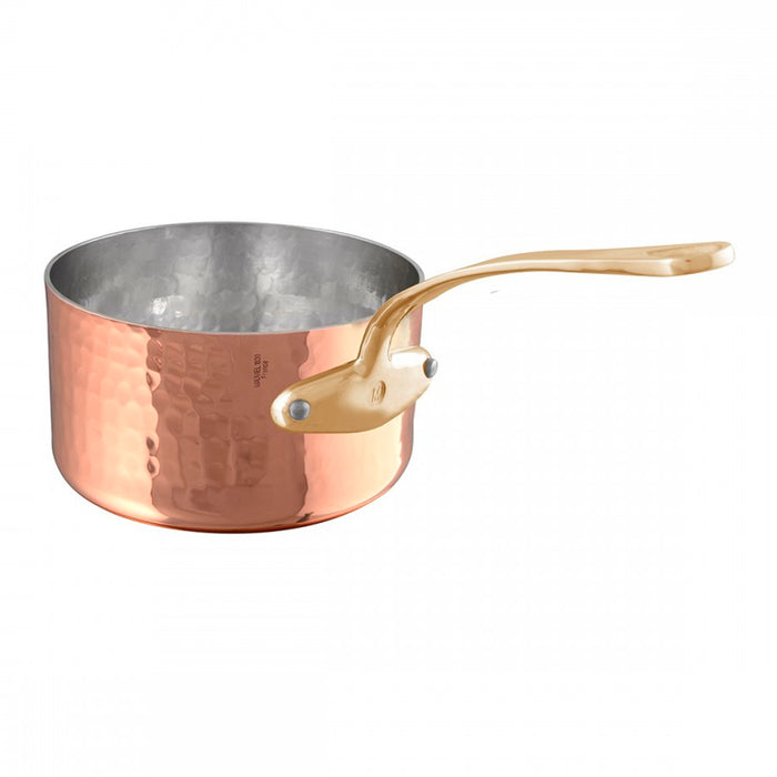 Mauviel M'Tradition Hammered Copper Sauce pan With Bronze Handle, 3.47-Quart